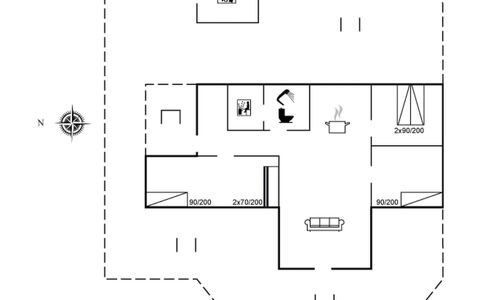 Frithger - 250M from the Sea: Keuken, Countertop, Toestel Van De Keuken, Flooring, Cabinetry, Interieur Ontwerp, Major Appliance, Verdieping, Huis, Meubilair