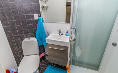 Vuosselin Helmi B21: Loodgieterswerkinrichting, Badkamer, Wc Bril, Toilet, Wastafel, Flooring, Verdieping, Wastafel In De Badkamer, Kraan, Loodgieter