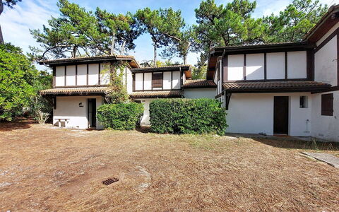 Mimizan 406: Landgoed, Landscaping, Hacienda, Oprit, Backyard, Balkon