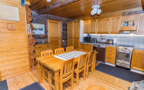 Kuusi-Ruka 6: Hout, Verblijf, Freezing, Blokhut, Winter, Beits, Hardwood, Sneeuw, Hut
