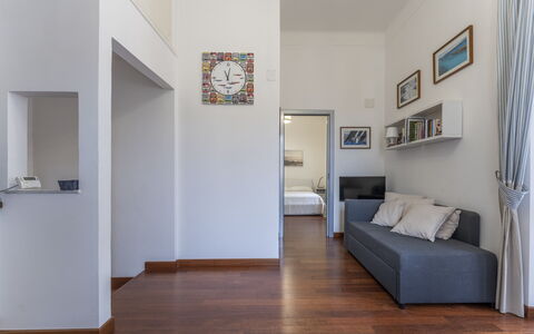 Casa con Accesso Privato al Mare, Parcheggio, Bogl: Flooring, Interieur Ontwerp, Verdieping, Meubilair, Hout, Kamer, Plafond, Houten Vloer, Woonkamer, Appartement