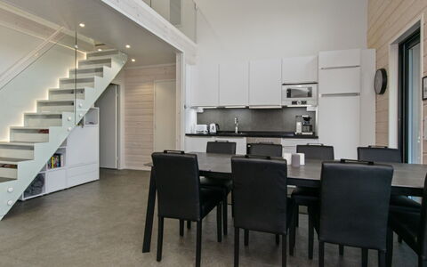 Himos Alppinotko 6 a: Flooring, Hout, Interieur Ontwerp, Plafond, Verdieping, Meubilair, Houten Vloer, Woonkamer, Kamer, Hardwood