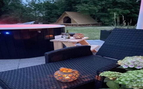 Frederikka - 1.9Km from the Sea: Tuin, Backyard, Stoel, Werf, Patio, Koffietafel, Outdoor Structuur, Buitenmeubels, Buitentafel, Nacht