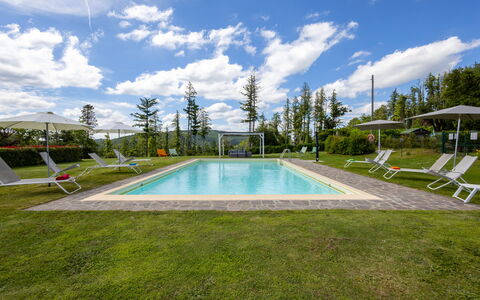 Montelucci Chianti Agrivilla: Water, Wolk, Lucht, Fabriek, Zwembad, Gebouw, Boom, Schaduw, Rechthoek, Huis