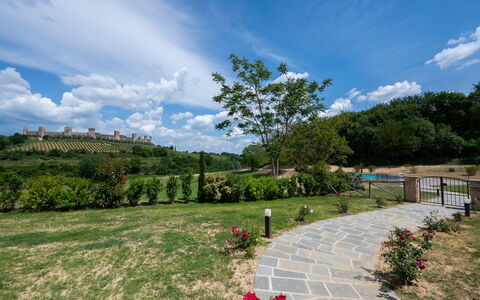 Il Borgo, Borgo Campassini, Monteriggioni: Gras, Natuur, Landschap, Grasland, Struik, Land Lot, Plain, Tuin, De Lente, Plantage