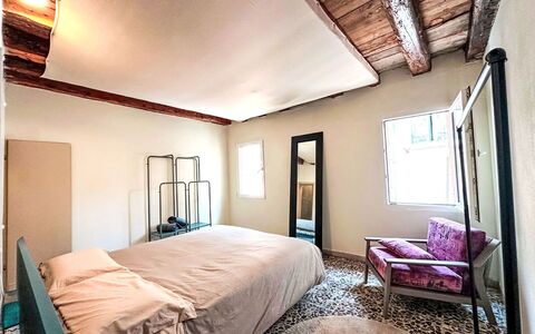La Casa di Cri': Verdieping, Interieur Ontwerp, Flooring, Muur, Meubilair, Hout, Plafond, Slaapkamer, Bed, Kamer