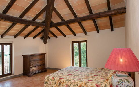 Cascina del Castello: Interieur Ontwerp, Hout, Meubilair, Plafond, Flooring, Verdieping, Huis, Kamer, Slaapkamer, Bed