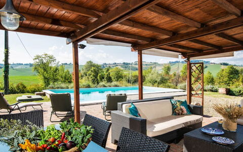 Cascina Tabia: Meubilair, Zwembad, Buitenmeubels, Toevlucht, Stoel, Eco Hotel, Buitentafel, Schaduw, Patio, Bloempot