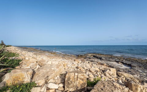 Villa delle Palme: Lucht, Blauw, Water, Zwemwater, Horizon, Kust,  Felsen\, Zee, Strand