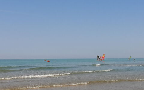 Villetta Elena, Ac, Wifi, Lido Degli Scacchi: Blauw, Zwemwater, Strand, Zee, Golf, Zomer, Horizon, Wind Wave