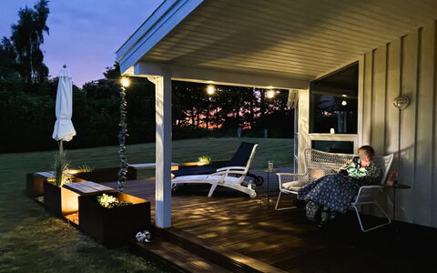 Sofus - 275M from the Sea: Verlichting, Plafond, Meubilair, Tuin, Schaduw, Lichte Inrichting, Backyard, Werf, Buitenmeubels, Outdoor Structuur