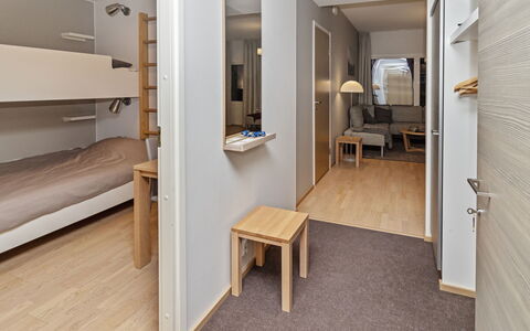 Ruka Chalets 2 Huoneisto 2405: Interieur Ontwerp, Meubilair, Verdieping, Flooring, Muur, Hout, Bed, Kamer, Slaapkamer, Plafond