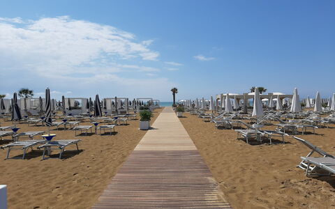 Silea Apartments, Pool, Garden, Treviso: Horizon, Strand, Zee, Oceaan, Kust, Schaduw, Kust, Buitenmeubels, Zand, Tropen