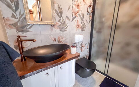 Vila Jurja: Loodgieterswerkinrichting, Wastafel In De Badkamer, Interieur Ontwerp, Badkamer, Wastafel, Loodgieter, Spiegel, Bloempot, Kraan, Badkamerkast