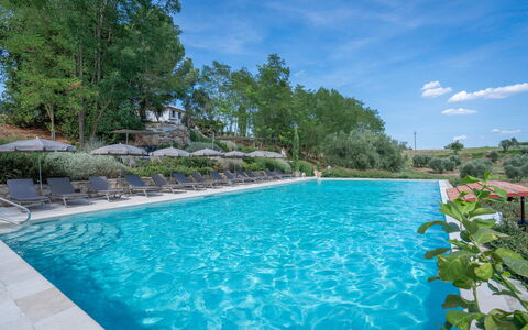 Belmonte Spereto Apartment With Pool, Montaione: Zwembad, Toevlucht, Buitenmeubels, Eco Hotel, Ligstoel, Tuin, Landscaping, Thermae, Badplaats, Hacienda