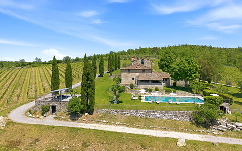 Villa del Chianti: Vineyards & View: Huis, Huis, Landgoed, Verblijf, Boerderij, Tuin, Landscaping, Villa, Werf, Dorp