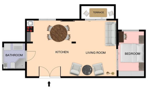 La Casa del Saggio: Meubilair, Verdieping, Slaapkamer, Bed, Kamer, Ontwerp, Lamp, Hoofdkussen, Woonkamer