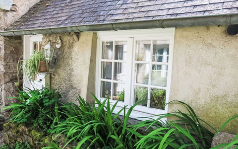 Gwenn Tiny House: Huis, Struik, Verblijf, Dak, Huis, Groundcover, Tuin, Stenen Muur, Landscaping, Schuifraam