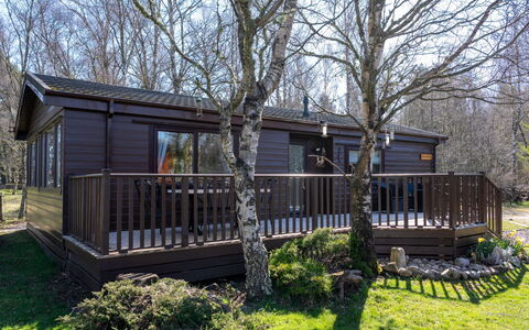 Lodge 8: Hout, Verblijf, Beits, Veranda, Hardwood, Siding, Blokhut, Dek, Garden Gebouwen, Werf