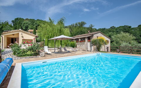 Casa Alloro, Ac, Wifi, Narni: Zwembad, Toevlucht, Eco Hotel, Buitenmeubels, Waterpartij, Backyard, Badplaats, Thermae