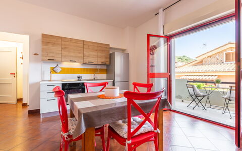 Appartamento Sala: Zee, Kust, Strand, Oceaan, Schaduw, Balkon, Plank, Buitenmeubels