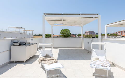 Brezza Costa Conero: Meubilair, Buitenmeubels, Stoel, Balkon, Schaduw, Outdoor Structuur, Patio, Pergola, Aluminium, Buitentafel