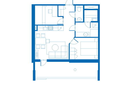 Ruka Chalets 3404: Woongebied, Appartement, Stedelijk Ontwerp, Condominium, Balkon, Schaduw, Binnenplaats, Ontwerp, Werf, Daylighting