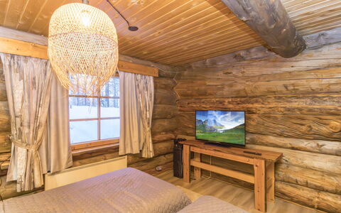 Lumikenttien Kutsu: Hout, Flooring, Plafond, Verdieping, Houten Vloer, Hardwood, Slaapkamer, Beits, Bed, Blokhut