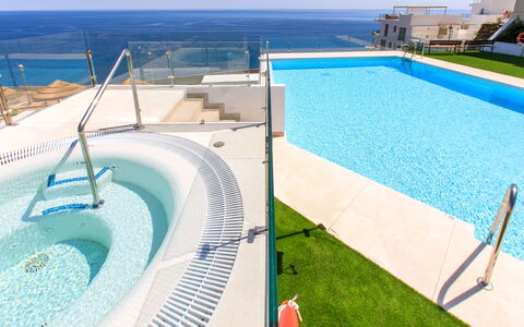 D'Mediterranea Private Pool & Sauna: Blauw, Zwembad, Appartement, Toevlucht, Zee, Balkon, Hotel, Badplaats, Condominium, Villa
