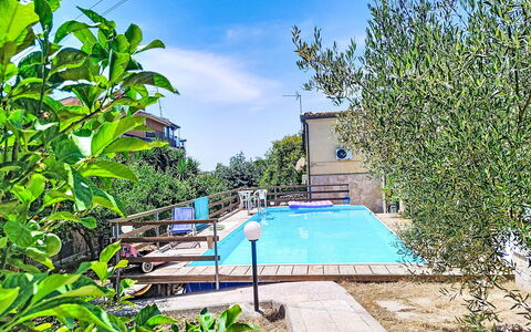 Casa Paolina: Blauw, Zwembad, Backyard, Buitenmeubels