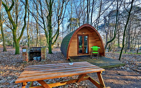 Boudicca Pod: Hout, Blokhut, Schuur, Park, Garden Gebouwen, Hardwood, Bos