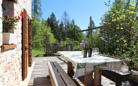 Baita Costa Di Gial: Hout, Meubilair, Verblijf, Buitentafel, Veranda, Stoel, Buitenmeubels, Keuken En Eettafel, Beits, Hardwood