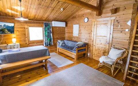Riihiranta: Hout, Plafond, Verblijf, Huis, Huis, Hardwood, Blokhut, Plank, Beits, Houten Vloer