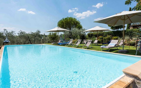 Villa Belchianti: Zwembad, Blauw, Toevlucht, Buitenmeubels, Ligstoel, Thermae, Eco Hotel, Tuin, Landgoed, Hacienda