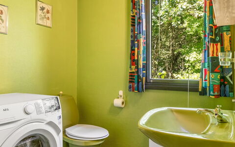 Aron - 30Km from the Sea: Groen, Interieur Ontwerp, Loodgieterswerkinrichting, Badkamer, Flooring, Verdieping, Wc Bril, Verlichting, Huis, Toilet
