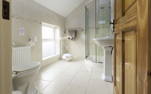 Rhea Holiday Home Bantry: Flooring, Interieur Ontwerp, Badkamer, Muur, Loodgieterswerkinrichting, Verdieping, Plafond, Verlichting, Toilet, Loodgieter