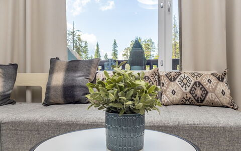 Ruka Chalets 3202: Meubilair, Interieur Ontwerp, Flooring, Bankstel, Hout, Verdieping, Textiel, Woonkamer, Verlichting, Huis