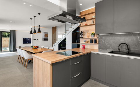 Marmonte: Keuken, Countertop, Meubilair, Interieur Ontwerp, Toestel Van De Keuken, Flooring, Cabinetry, Hout, Verdieping, Lichte Inrichting