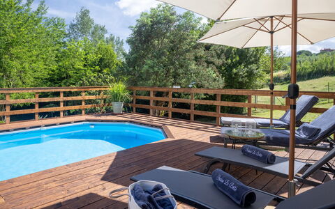 Podere la Botte, Pool, Lari: Hout, Zwembad, Buitenmeubels, Meubilair, Hardwood, Beits, Dek, Eco Hotel, Toevlucht, Plank
