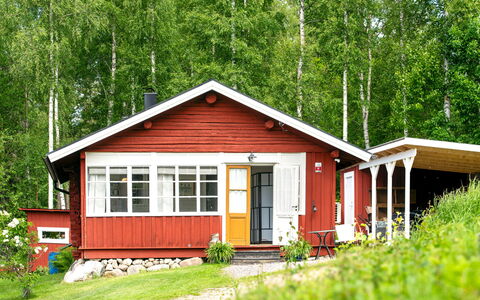 Viksjö Utsikten: Boom, Gras, Hout, Huis, Verblijf, Huis, Struik, Dak, Land Lot