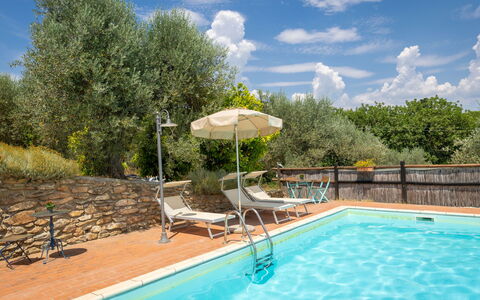 Campiglia Marittima 649: Zwembad, Buitenmeubels, Toevlucht, Stoel, Eco Hotel, Bloempot, Schaduw, Kamerplant, Ligstoel, Villa