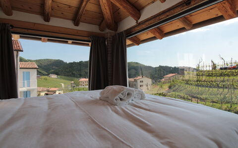 Villa Valdobbiadene Pool Spa: Balkon, Bergdorp, Eco Hotel