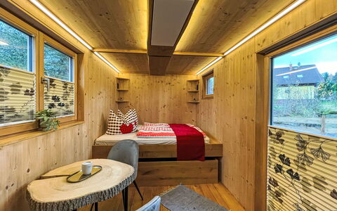 Tiny House Cottage Herbert: Hout, Flooring, Interieur Ontwerp, Verdieping, Plafond, Beits, Hardwood, Timmerhout, Plank, Vernis