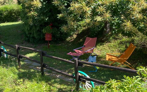 Apartment, Garden, Beigua Unesco Global Geopark: Struik, Tuin, Buitenmeubels, Backyard, Openluchtbank, Schaduw, Gazon, Landscaping, Werf