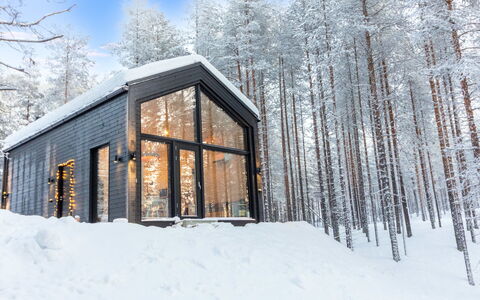 Soutaja Lodge: Sneeuw, Winter, Hout, Verblijf, Huis, Freezing, Dak, Blokhut, Takje, Vorst