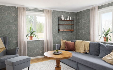 Hönetorpet: Meubilair, Interieur Ontwerp, Flooring, Hout, Verdieping, Textiel, Woonkamer, Kamer, Tafel, Verlichting