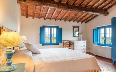 Salvia Verde: Blauw, Meubilair, Slaapkamer, Huis, Interieur Ontwerp, Verdieping, Flooring, Bed, Plafond, Linens