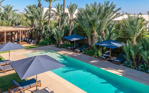 Dar Sun: Zwembad, Blauw, Toevlucht, Buitenmeubels, Ligstoel, Eco Hotel, Hotel, Schaduw, Hacienda