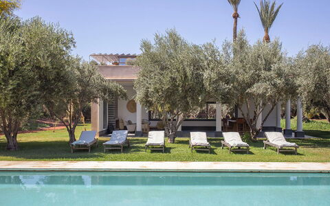 Villa Elio: Zwembad, Toevlucht, Huis, Landgoed, Buitenmeubels, Schaduw, Backyard, Tuin, Hacienda, Ligstoel