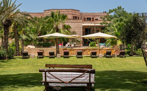Le Jardin Mogador: Toevlucht, Tuin, Landgoed, Hacienda, Eco Hotel, Landscaping, Schaduw, Gazon